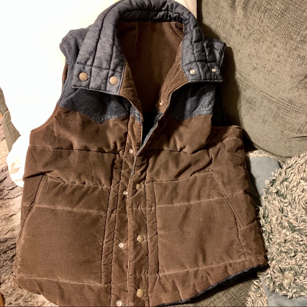 Reversible denim vest